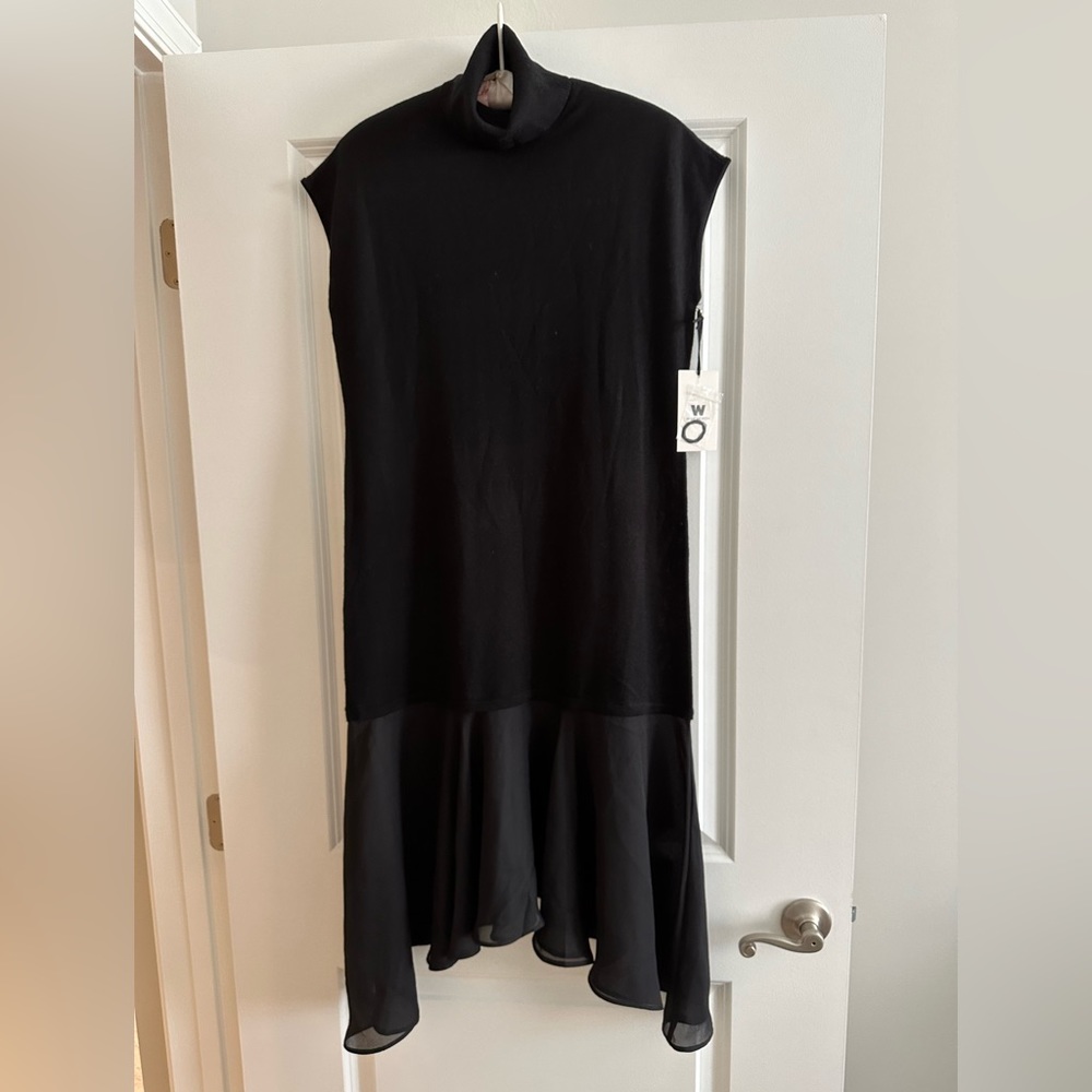 W by Worth modern wool sleeveless turtleneck dress size Small new with tags NWT